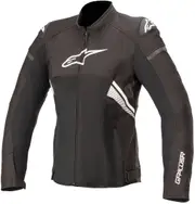 Alpinestars Stella T-GP Plus R V3 Air Ladies Motorcycle Textile Jacket, black-white, Size XL for Women Black White