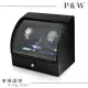 【P&W手錶自動上鍊盒】2+2支裝 5種轉速 矽膠錶枕【大錶專用】觸控式面板 LED燈 遙控功能 機械錶專用 錶盒