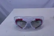 Unisex Swimming Goggles Adjustable with Rigid Storage Case Mauve / White