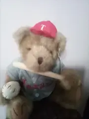 OLD WORLD BASEBALL BEAR IN UNIFORM AMERICA'S FAVORITE PAST TIME BASEBALL