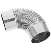 Elbow Pipe 90 Degree Chimney Stainless Steel Flue Outdoor Camping Wood Stove