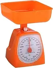 Plastic Mechanical Spring Scales Kitchen Weight Measurement Tools 5kg Weighing Scales Stainless Steel Bench Scale Mechanical Spring Balance Tray 1 Set Random Color Plastic Kitchen Scale