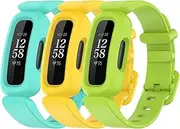 FitTurn Compatible with Fitbit Ace 3 bands Kids Replacement Silicone Colorful Rubber Adjustable Sport Bands Accessories for Ace 3 Activity Tracker for Kids 6+