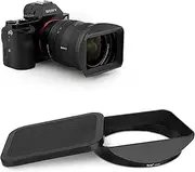 Haoge Metal Square Lens Hood for Sony FE 24-50mm F2.8 G Lens Bayonet Shade with Cap on Sony A7CR a7cii A7R4 Camera LH-E245