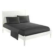 Dark Grey 2000TC Ultra SOFT FLAT & FITTED Sheet Set Queen/King/Super Size