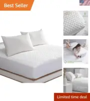 Luxurious California King Waterproof Mattress Protector with Deep Pocket Design