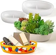 Resin Molds Silicone 2 Pack Boat Shape Storage Tray Epoxy Resin Mold for DIY Candle Vessel Plaster Cement Mould Handmade Flowerpot Jewelry Candy Container Box Concrete Casting Craft Moulds Home Decor
