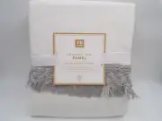 Pottery Barn Teen Crochet Trim Panel Fringe Border 108" Light Gray #9086F