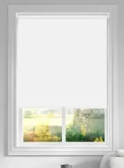 Kokorona Cordless Blackout Roller Shades for Windows - White, 41" W X 72" H