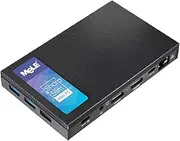MeLE Quieter4C Ultrathin Fanless N100 Mini PC 16GB LPDDR4x 512GB SSD Micro PC 2X HDMI 4K USB-C Triple Display 2.4G/5GHz WiFi BT5.1 GbE Small Desktop Computer on Office IoT Astrophotography NAS MES WMS