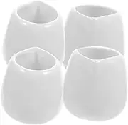 FONDOTIN 4Pcs Ceramic Gravy Boat Dripless Pour Spout Elegant Sauce Containers for Sauces Jams Condiments for Tea and