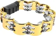 Yardwe 2pcs Blossom Hand Bell Percussion Instrument Easy to Play Tambourine for Nightclubs Bars Ktv Parties and