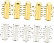 TEHAUX 2 Packs Necklace Link Buckle Necklace Buckle Slide Lock Clasps Bracelet Clasp Jewelry Clasps Connectors Jewelry Lobster Clasps Pearl Necklace DIY Jewelry Pearl Accessories Copper
