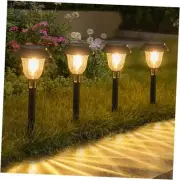 Solar Pathway Lights Outdoor Waterproof,IP65 Solar Walkway 8 Pack Warm White