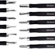 Wood Carving Tools Set Easy to Use 12 Pcs Mini Chisel Beginner Wood Carving Kit
