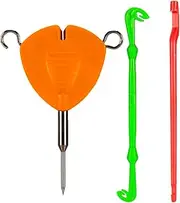 Fly Fishing Knot Tying Tools - Nail Knot Tool Fly Fishing,Knotter Function Hook Covers for Saltwater Freshwater, Kayak Ice Fishing Orange Qarido