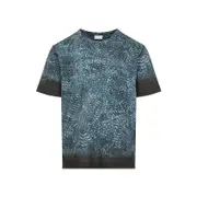 [Dries Van Noten] Dries Van Noten-Blue Hubba Cotton T-Shirt-Uomo S STAND