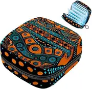 Period Bag,Sanitary Napkin Storage Bag,Flower Africa Boho,Tampon Bag for Purse