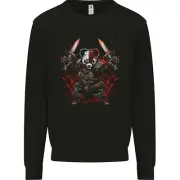 Panda Warrior Bear MMA SCI-FI Samurai Kids Sweatshirt Jumper