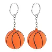 2x Oran Basketball S Sport Stress Ball Chain Key Ring
