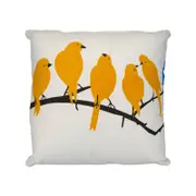 Orange Birdie Cushion with Insert 50x50cm