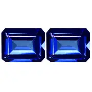 6.06 ct (2pcs) Incredible MATCHING PAIR Octagon (9 x 7 mm) Blue Passion Topaz
