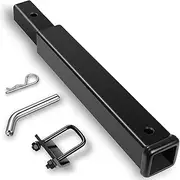 VKU 18 inch Hitch Extender, Trailer Hitch Extension for 2-Inch Receiver 3,500 Lbs,Black, Boat Trailer Extension with Anti Rattle Hitch Tightener Rack/Trailer/Truck/Cargo Carriers