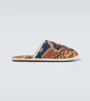[Valentino Garavani] Valentino Garavani Paisley denim slides AU 7 multicoloured