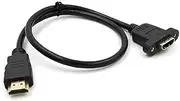 Toptekits Hdmi M to F Extenion Cable Hdmi V1.4 Type a Male to Female Converter Adapter Support 3D 2k X 4k 1080p with Ear Screw Fixing Position Hole,30cm