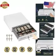 Secure 16" Cash Register Drawer with Rubber Feet for Stability and Safety