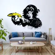 Banksy Monkey Wall Sticker Art Vinyl Decal Graffiti Chimp Mural Street Style
