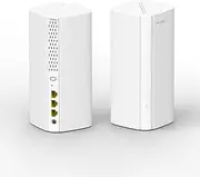 Tenda Nova MX12 AX3000 Mesh Wi-Fi 6 System - 5000sq ft Wi-Fi Coverage - Whole Home Wi-Fi Mesh System - 1.7 GHz Quad-Core CPU - HE160 - Dual-Band Gigabit Mesh Network for 160+ Devices - 2-Pack
