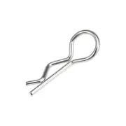 5pcs R Clips 1/10 Bent Springy R Pins for RC Car Truck Crawler Buggy, Silver