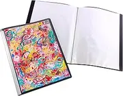 Quill, Fixed Insert Display Book A2, 20 Pockets, Cover Customiseable, Durable PP Black Cover, Portrait