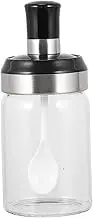 MAGICLULU 1pc Glass Seasoning Jar with Spoon Lid Transparent Sugar Container for Kitchen Convenient Spice Bottle for Salt and Sauces for Home and Restaurant Use