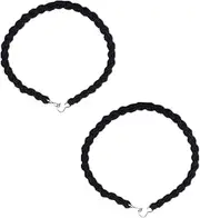 [Generic] 5 Pairs Military Army Elastic Boot Bands/Blousing Straps, Military Leg Straps Blousing Garters with Metal Hooks, Black(10 pieces), Black