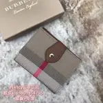 精品二手 BURBERRY HOUSE 格紋短夾 零錢包 卡包 博柏利女款零錢包 小牛皮皮夾