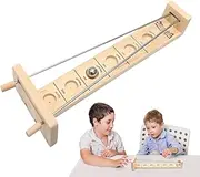 Catch The Moon Game - Wooden Ball Rolling and Balancing Game for Kids and Adults - Educational Fun for Ages 3 and Up Wooden Moon Balls Game - Engaging Balancing Game for Family Play