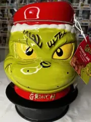 Dr. Suess Grinch Cookie Jar 6 Oz (170g). Width 8” Length 8”