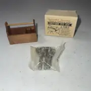 Vintage Dollhouse Handcrafted “Early Americana” Handyman Tool Box & Tools