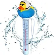 Pool Temperature Gauge - Duck Easy Read Temperature Meter with String - Temperature Gauge for Outdoor Indoor Pools Spas Hot Tubs Ponds