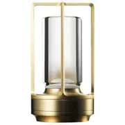 1 PCS Rechargeable Crystal Lamp Bedside Table Bedroom Led Table Lamp Gold B8S1