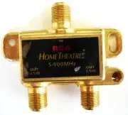 Divisor splitter coaxial 1 entrada 2 salidas Marca RCA