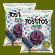 Tostitos ORGANIC BLUE CORN Tortilla Chips Snacks, 10 oz. Gluten Free (2 Bags)