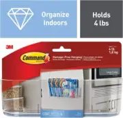 Command HOM-15 Large, Organize Damage-Free, 1, 4 Strips Caddy, Clear,