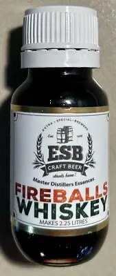 NEW ESB Master Distillers Essences - Fireballs Whiskey Spirit Essence - 50ml