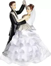 Sotiff Wedding Cake Toppers Bride and Groom Dancing Figurines Cake Topper