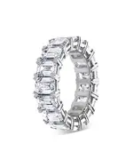Bloomingdale's Fine Collection Certified Lab Grown Diamond Emerald Cut Eternity Band in 18K White Gold, 10.0 tcw