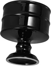 SHERCHPRY Ceramic Candle Holder High Footed Design Versatile Stand for Candles and Desserts Decor for Weddings Dining Parties and Coffee Tables Black