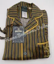 Pottery Barn Harry Potter Adult Hufflepuff Pajama Set Small 2Pc Gold Multi 2268A
